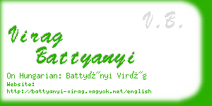 virag battyanyi business card